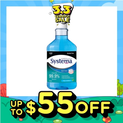 SYSTEMA Gum Care Mouthwash Blue Caribbean (Prevent Gum Problem Provide Long Lasting Protection) 750ml