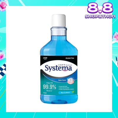 SYSTEMA Gum Care Mouthwash Blue Caribbean (Prevent Gum Problem Provide Long Lasting Protection) 750ml