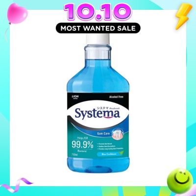 SYSTEMA Gum Care Mouthwash Blue Caribbean (Prevent Gum Problem Provide Long Lasting Protection) 750ml image