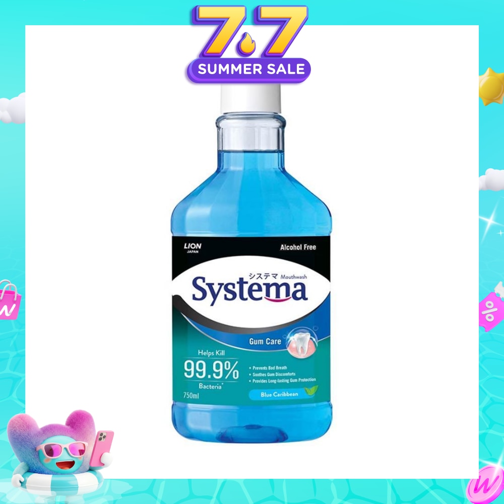 Gum Care Mouthwash Blue Caribbean (Prevent Gum Problem Provide Long Lasting Protection) 750ml