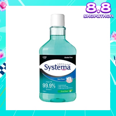 SYSTEMA Gum Care Mouthwash Green Forest (Prevent Gum Problem Provide Long Lasting Protection) 750ml