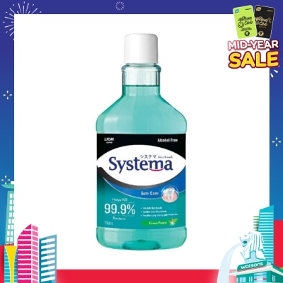 SYSTEMA Gum Care Mouthwash Green Forest (Prevent Gum Problem Provide Long Lasting Protection) 750ml