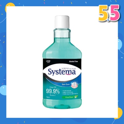 SYSTEMA Gum Care Mouthwash Green Forest (Prevent Gum Problem Provide Long Lasting Protection) 750ml