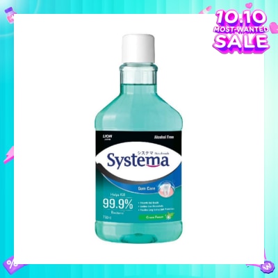 SYSTEMA Gum Care Mouthwash Green Forest (Prevent Gum Problem Provide Long Lasting Protection) 750ml