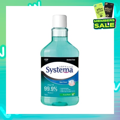 SYSTEMA Gum Care Mouthwash Green Forest (Prevent Gum Problem Provide Long Lasting Protection) 750ml