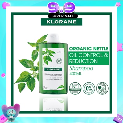 KLORANE - Oil Control Organic Nettle Shampoo (To Purifies, Gently Cleanses & Regulates Sebum) 400ml image