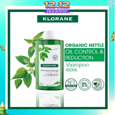 KLORANE Oil Control Organic Nettle Shampoo (To Purifies, Gently Cleanses & Regulates Sebum) 400ml