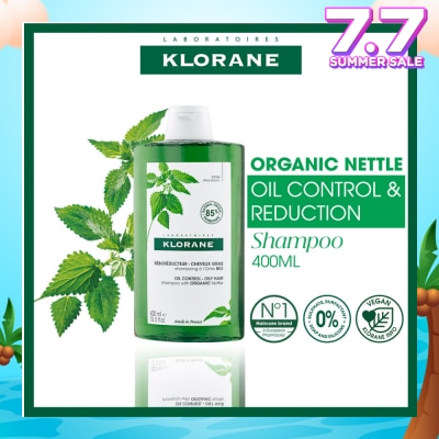 KLORANE Oil Control Organic Nettle Shampoo (To Purifies, Gently Cleanses & Regulates Sebum) 400ml