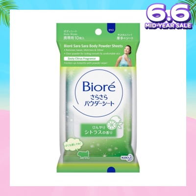 BIORE  Sara Sara Body Powder Sheets Zesty Citrus Fragrance 10s