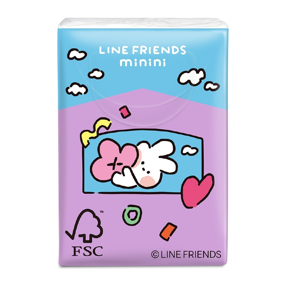Line Friends Minini 100% Bamboo 3 ply Velvet Petite Hankies 8 x 18s