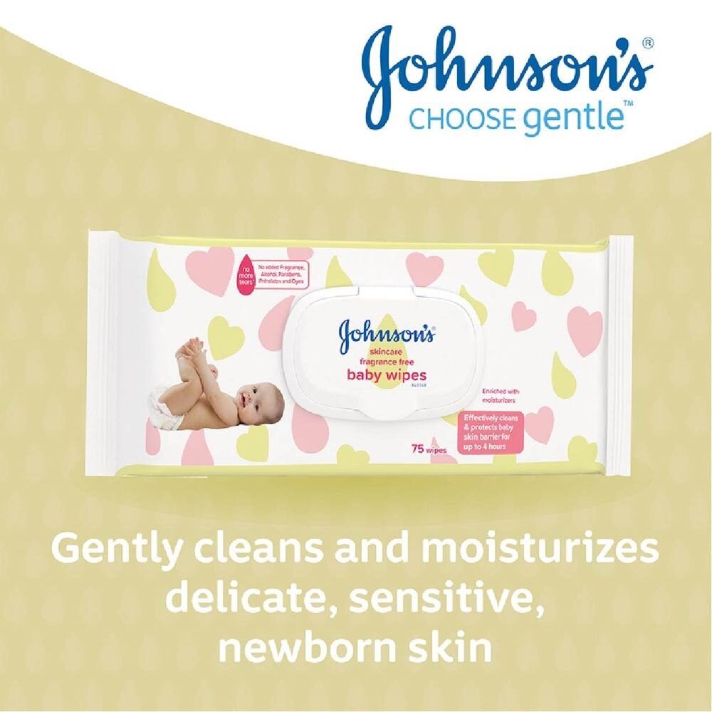 Skincare Fragrance Free Baby Wipes (Suitable For Delicate + Sensitive Newborn Skin) 75s