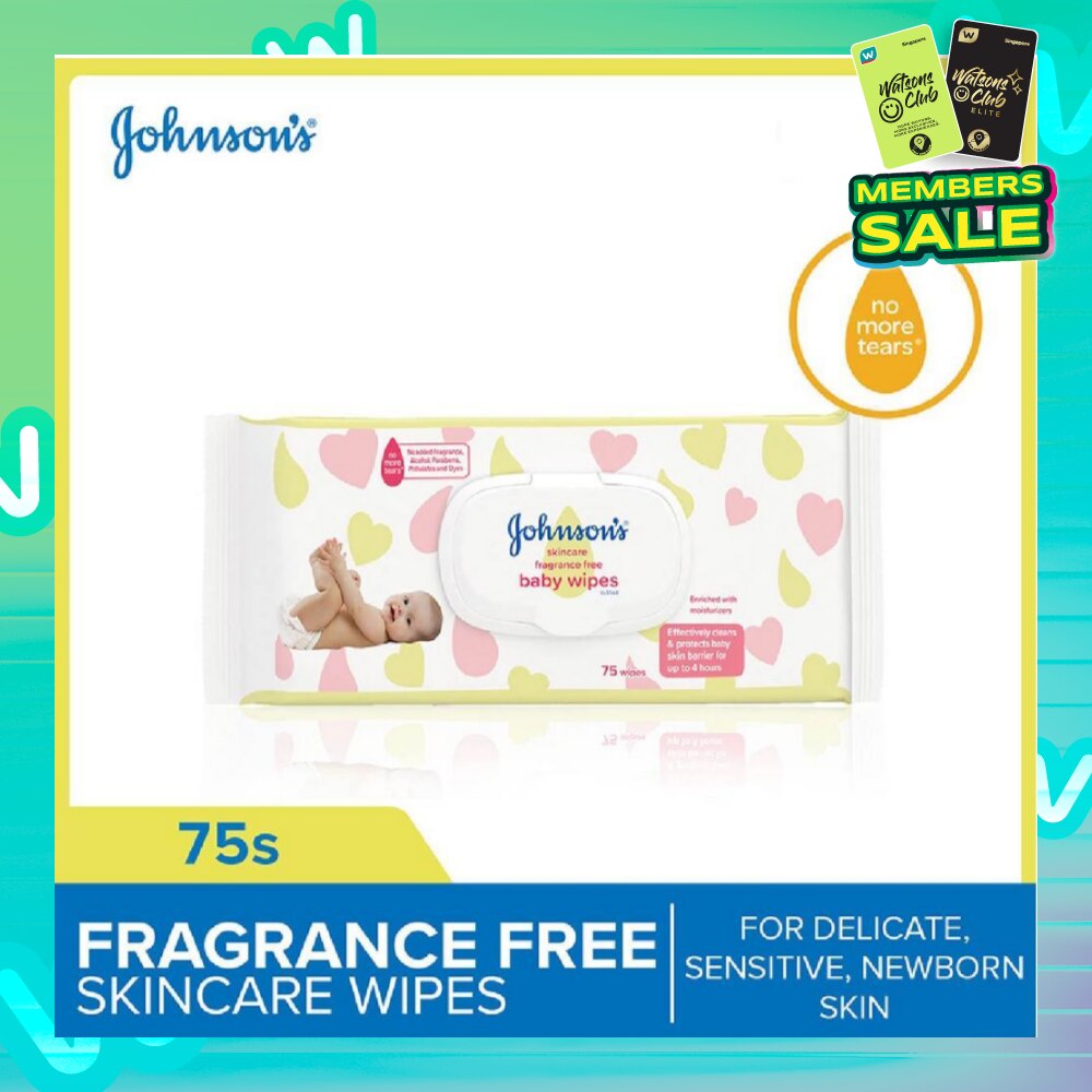 Skincare Fragrance Free Baby Wipes (Suitable For Delicate + Sensitive Newborn Skin) 75s