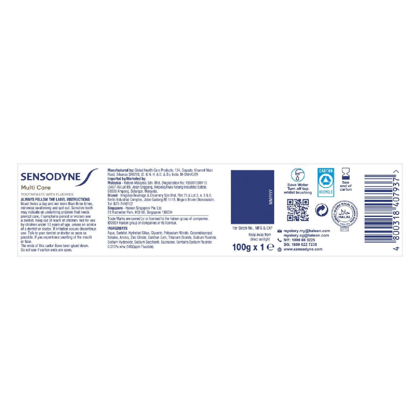 Sensitive Teeth Multi Care (Dental Sensitivity Relief) 100g image