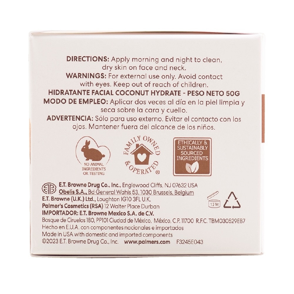 Coconut Oil Formula® with Vitamin E Coconut Hydrate Facial Moisturizer 50g