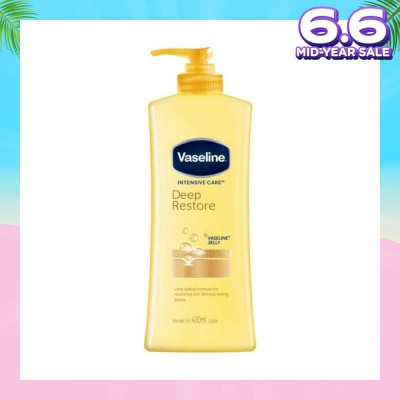 VASELINE Intensive Care Deep Restore Body Lotion (Long Lasting Moisturise and Helps Heal Dry Skin) 400ml