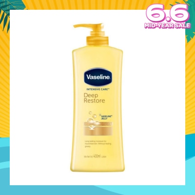 VASELINE Intensive Care Deep Restore Body Lotion (Long Lasting Moisturise and Helps Heal Dry Skin) 400ml