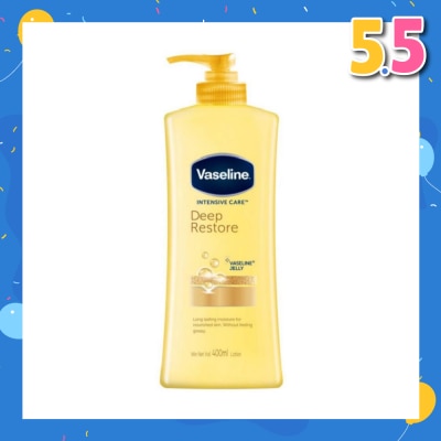 VASELINE Intensive Care Deep Restore Body Lotion (Long Lasting Moisturise and Helps Heal Dry Skin) 400ml