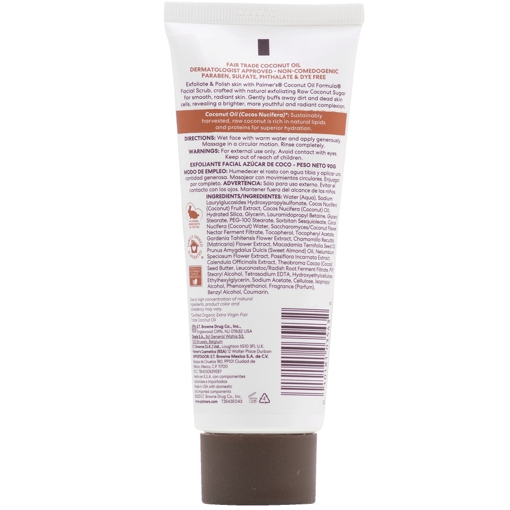 Coconut Oil Formula® with Vitamin E Natural Raw Coconut Sugar Facial Scrub 90g