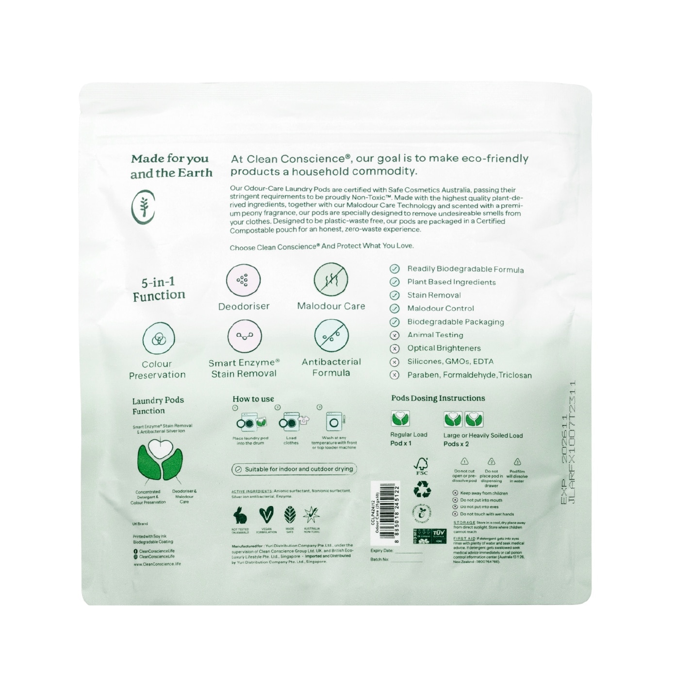 Odour Care Laundry Pods Concentrate 50s