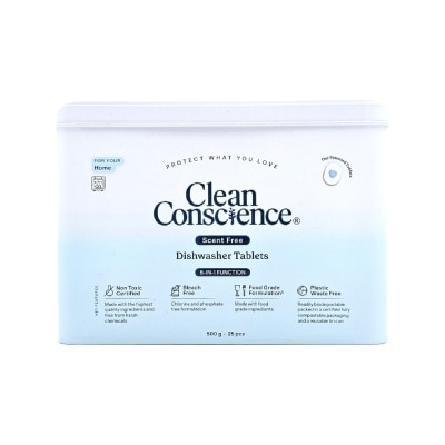 CLEAN CONSCIENCE - Scent Free Dishwasher Tablets 25s