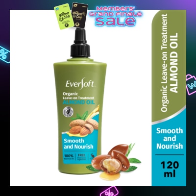 EVERSOFT Smooth and Nourish Organic Leave-on Treatment Almond Oil 120ml