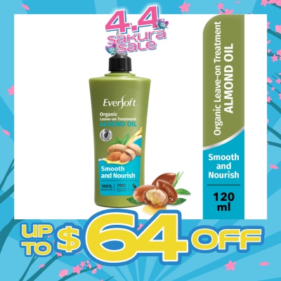 EVERSOFT - Smooth and Nourish Organic Leave-on Treatment Almond Oil 120ml
