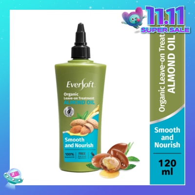 EVERSOFT Smooth and Nourish Organic Leave-on Treatment Almond Oil 120ml