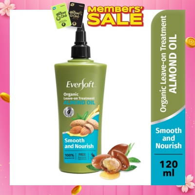 EVERSOFT Smooth and Nourish Organic Leave-on Treatment Almond Oil 120ml