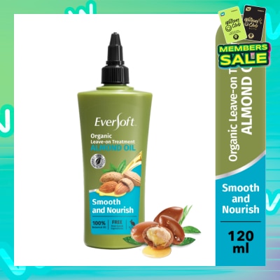 EVERSOFT Smooth and Nourish Organic Leave-on Treatment Almond Oil 120ml