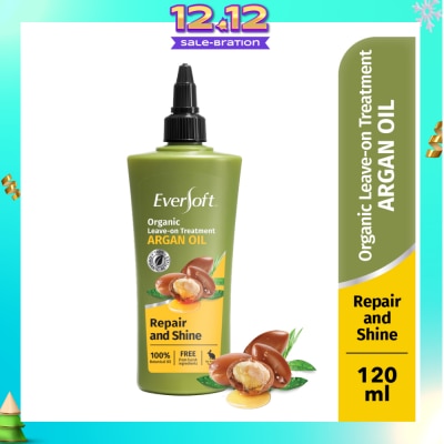 EVERSOFT Smooth and Nourish Organic Leave-on Treatment Argan Oil 120ml