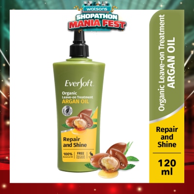 EVERSOFT - Smooth and Nourish Organic Leave-on Treatment Argan Oil 120ml