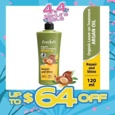 EVERSOFT - Smooth and Nourish Organic Leave-on Treatment Argan Oil 120ml