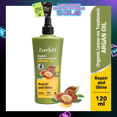 EVERSOFT Smooth and Nourish Organic Leave-on Treatment Argan Oil 120ml