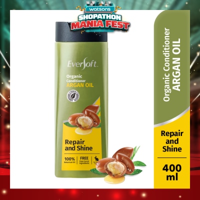 EVERSOFT - Repair and Shine Repair and Shine Organic Conditioner Argan Oil 400ml (Suitable for Frizzy, untamed hair)