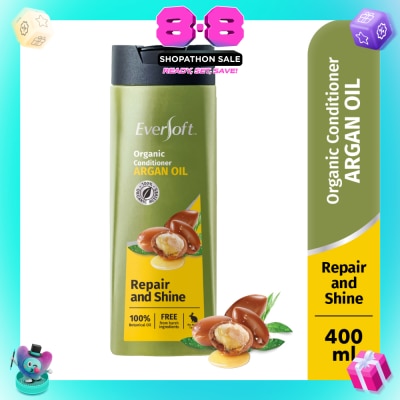 EVERSOFT - Repair and Shine Repair and Shine Organic Conditioner Argan Oil 400ml (Suitable for Frizzy, untamed hair)