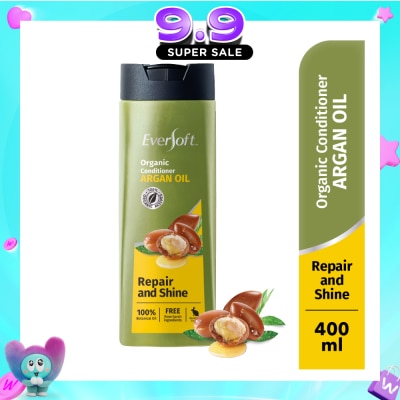 EVERSOFT - Repair and Shine Repair and Shine Organic Conditioner Argan Oil 400ml (Suitable for Frizzy, untamed hair) image