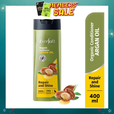 EVERSOFT - Repair and Shine Repair and Shine Organic Conditioner Argan Oil 400ml (Suitable for Frizzy, untamed hair)