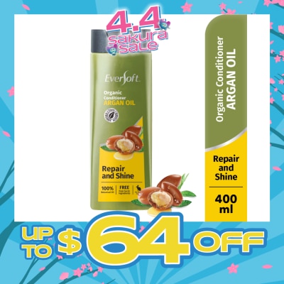 EVERSOFT - Repair and Shine Repair and Shine Organic Conditioner Argan Oil 400ml (Suitable for Frizzy, untamed hair)