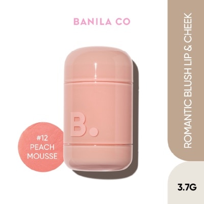 BANILA CO Romantic Blush Lip & Cheek 12 Peach Mousse 3.7g