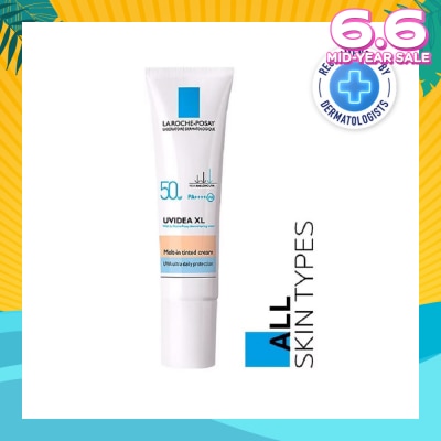 LA ROCHE-POSAY Uvidea Melt-in Tinted Cream SPF50+ (Broad Spectrum UVB & UVA Facial Sunscreen for All Skin Types) 30ml