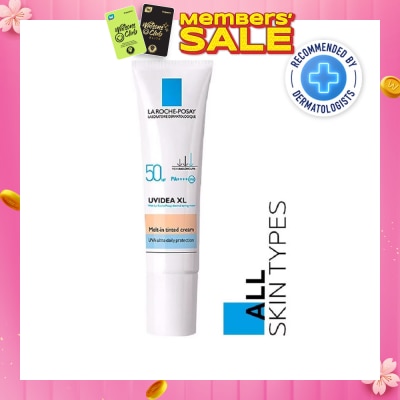 LA ROCHE-POSAY Uvidea Melt-in Tinted Cream SPF50+ (Broad Spectrum UVB & UVA Facial Sunscreen for All Skin Types) 30ml