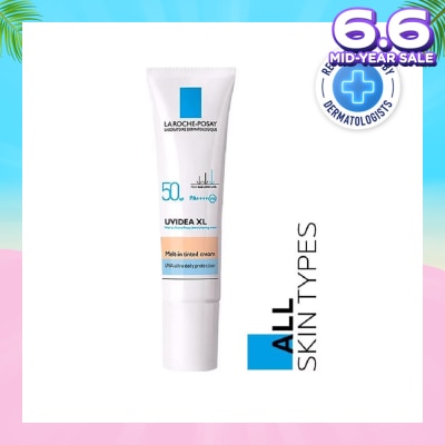 LA ROCHE-POSAY Uvidea Melt-in Tinted Cream SPF50+ (Broad Spectrum UVB & UVA Facial Sunscreen for All Skin Types) 30ml