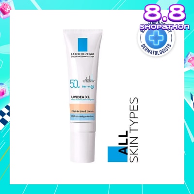 LA ROCHE-POSAY Uvidea Melt-in Tinted Cream SPF50+ (Broad Spectrum UVB & UVA Facial Sunscreen for All Skin Types) 30ml