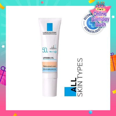 LA ROCHE-POSAY Uvidea Melt-in Tinted Cream SPF50+ (Broad Spectrum UVB & UVA Facial Sunscreen for All Skin Types) 30ml