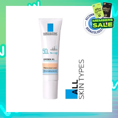 LA ROCHE-POSAY Uvidea Melt-in Tinted Cream SPF50+ (Broad Spectrum UVB & UVA Facial Sunscreen for All Skin Types) 30ml
