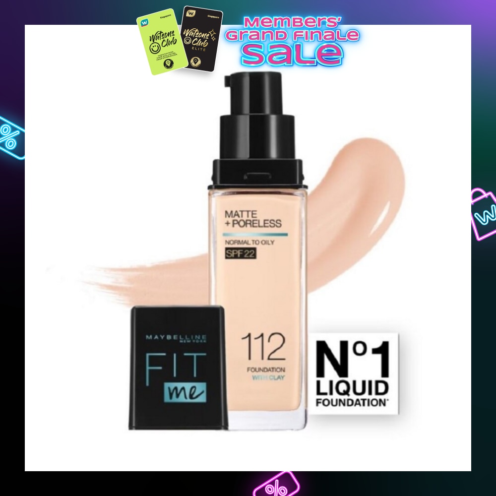 Fit Me Matte Poreless Liquid Foundation 112 Natural Ivory SPF 22 Pump 30ml