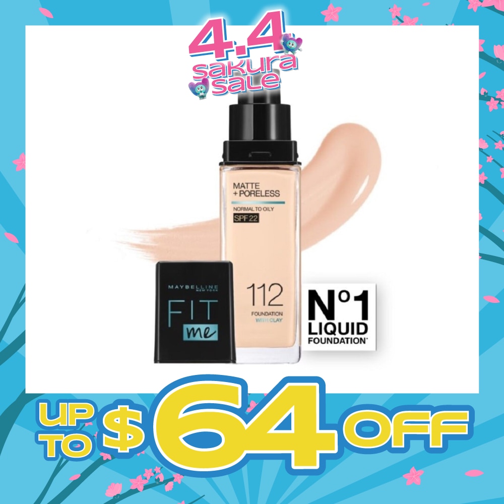Fit Me Matte Poreless Liquid Foundation 112 Natural Ivory SPF 22 Pump 30ml