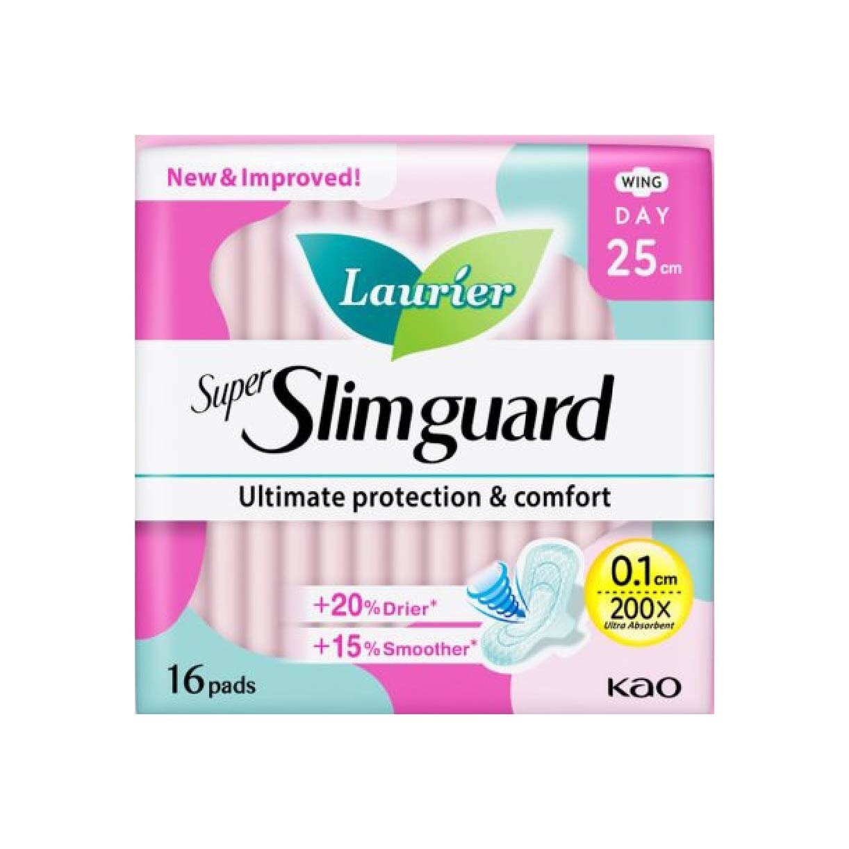 Super Slimguard Day Wing Sanitary Pad 25cm 16s