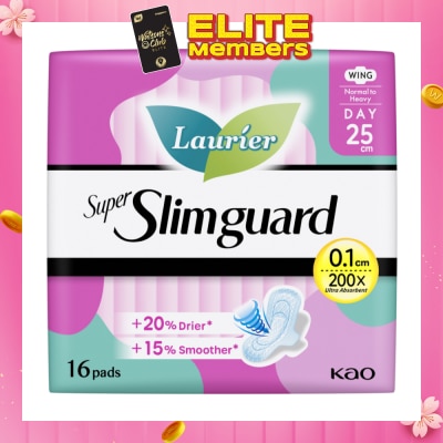 LAURIER Super Slimguard Day Wing Sanitary Pad 25cm 16s