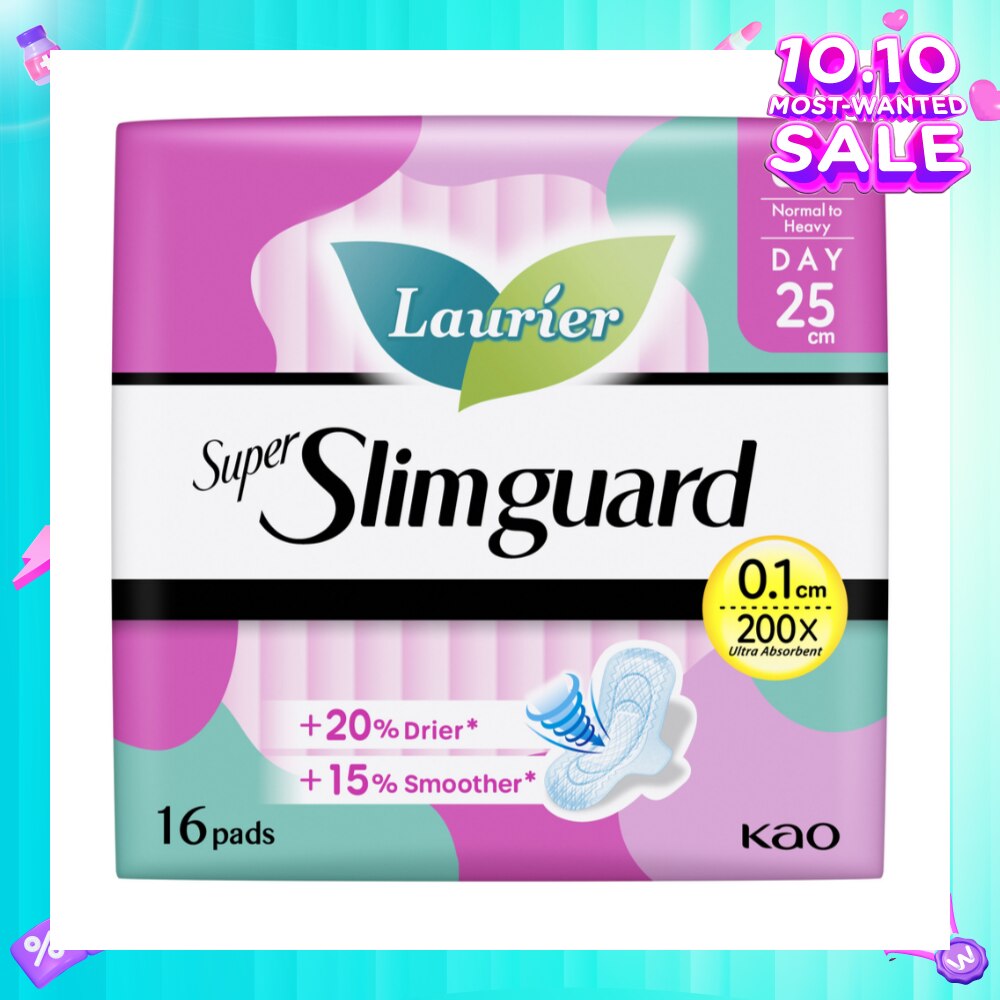 Super Slimguard Day Wing Sanitary Pad 25cm 16s
